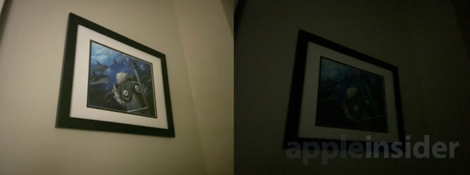 iPhone 11 Pro Night mode (left) and iPhone XS (right)