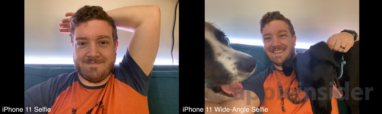 iPhone 11 wide-angle selfie