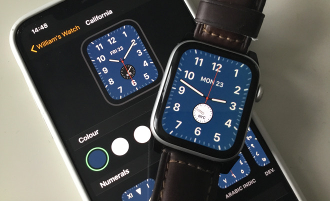 Make a change to this face on your Watch and you will see it reflected in the iOS app immediately.