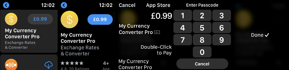 Once you find an app, tap on it to see the details, then tap on the price to buy it.
