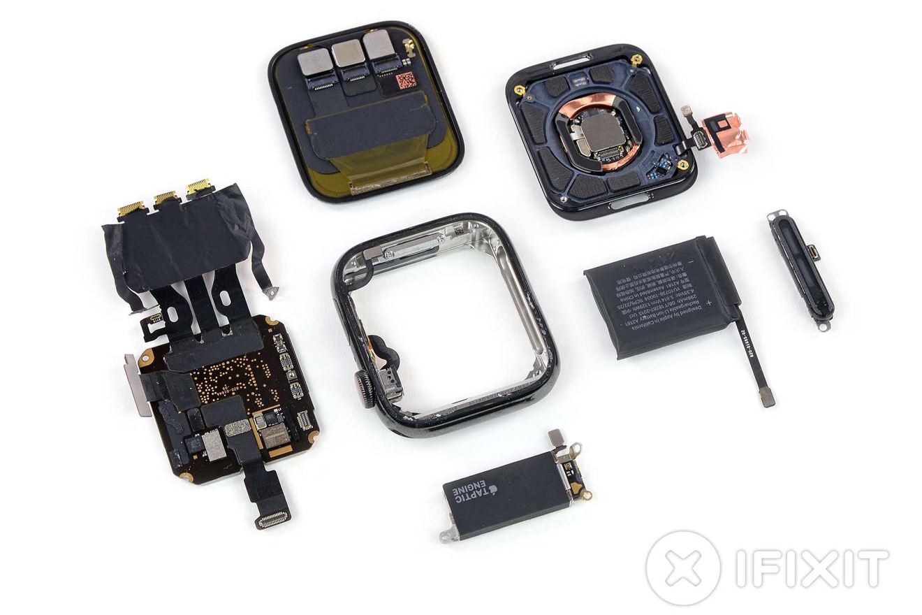 Apple Watch Series 5 components - photo courtesy iFixit