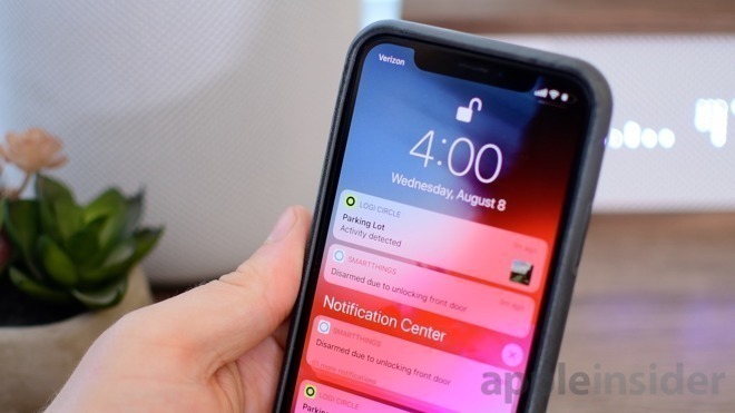 iOS 12.4 running on an iPhone XS