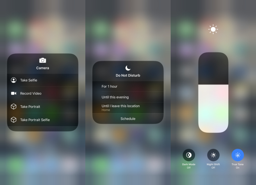 Notice the new options in Brightness (right)
