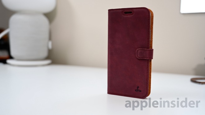 Plum color of the Snakehive vintage leather wallet case