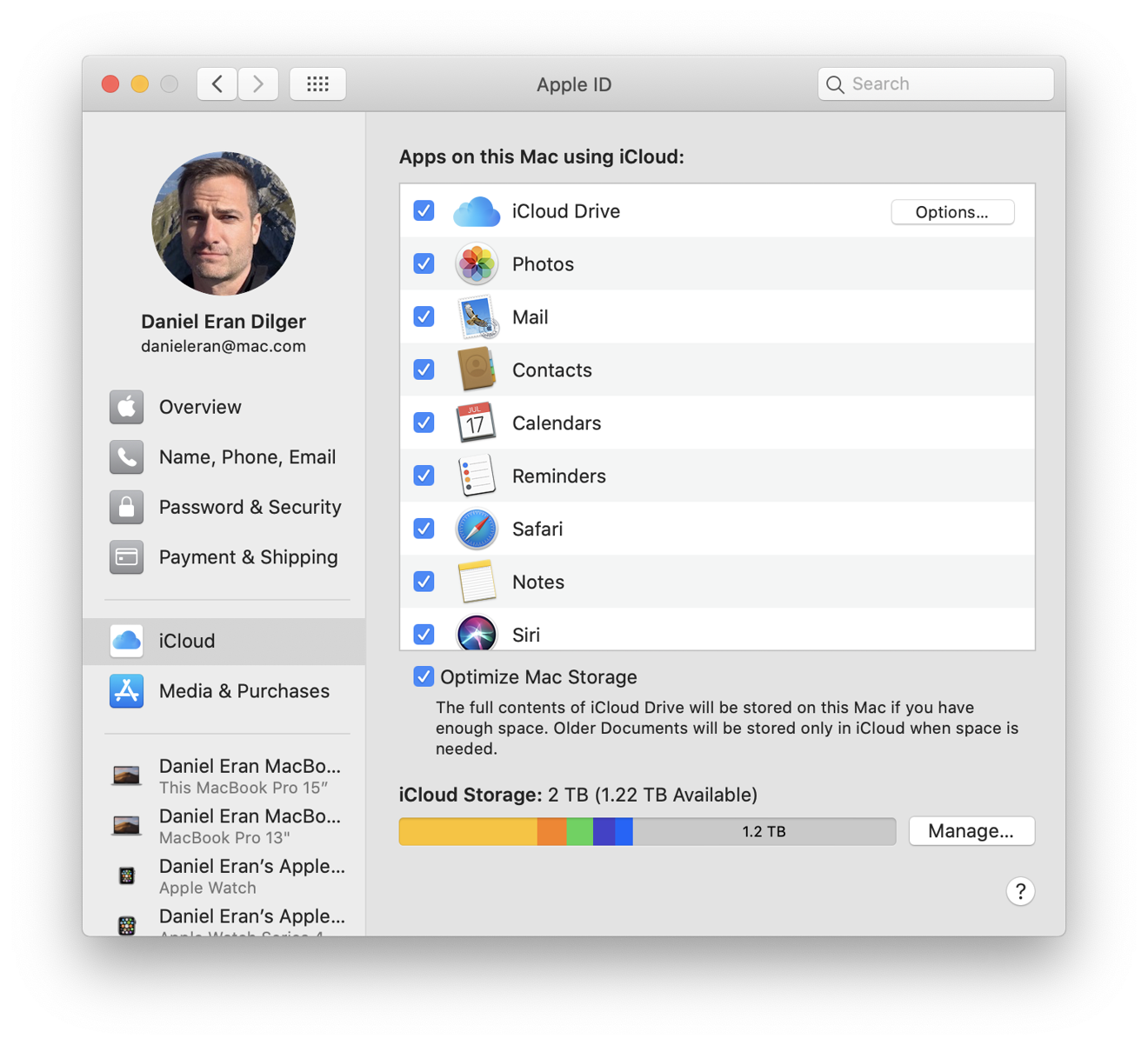 Apple ID in System Preferences