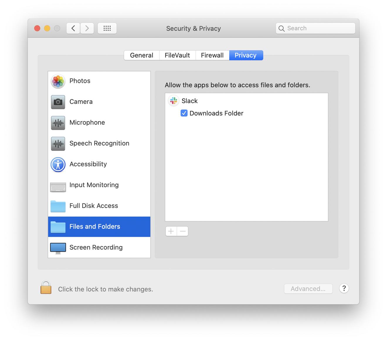 macOS Privacy Settings