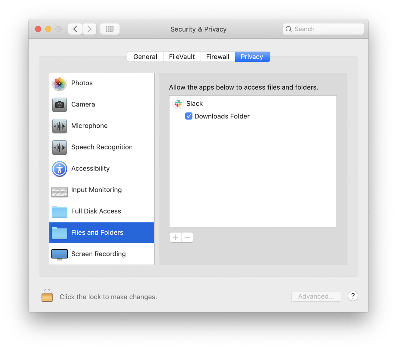 mac os x high sierra always asking for my touch id to move files