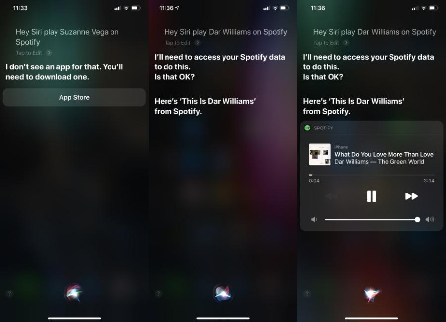 Once you have the app installed, you can play Spotify via Siri on your iPhone