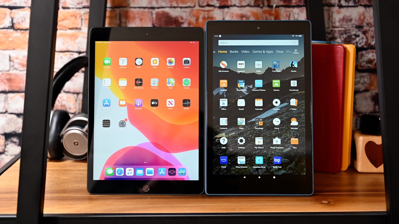 Compared: The 2019 Amazon Fire HD 10 versus the 10.2-inch 7th gen iPad