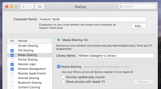 Set up Home Sharing once and you'll be able to watch films and TV, or listen to music and podcasts, from your Mac