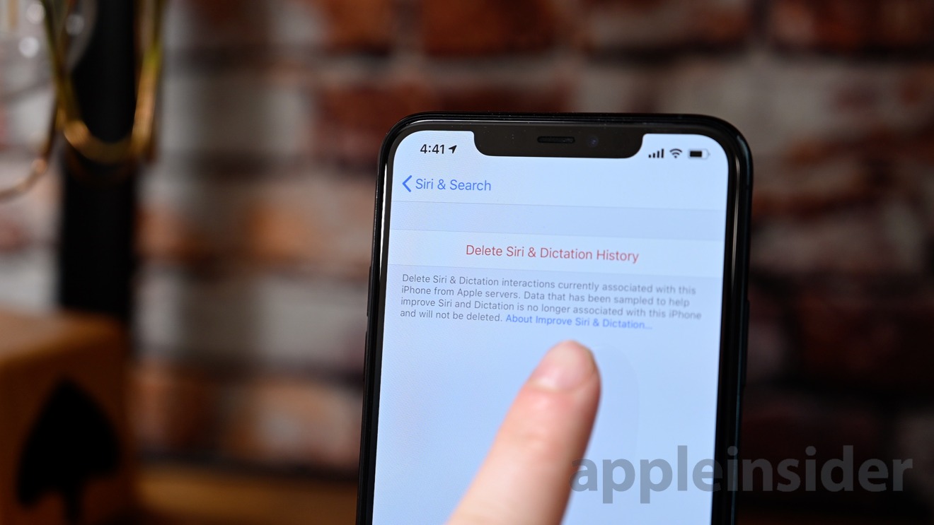 Delete your Siri history in iOS 13.2