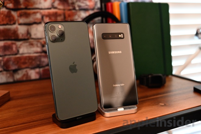 The Samsung Galaxy S10+ and the iPhone 11 Pro Max