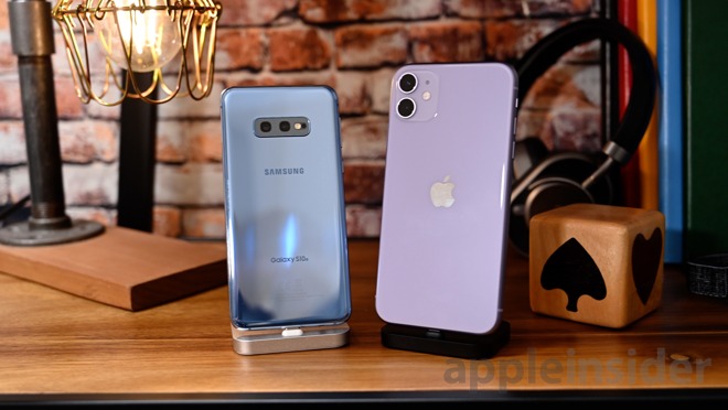 Apple iPhone 11 and Samsung Galaxy S10e