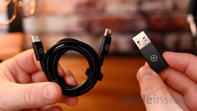 Master & Dynamic USB-C cable and USB-A adapter