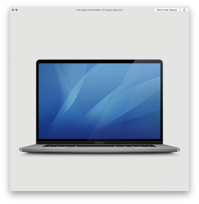 Alleged 16-inch MacBook Pro image in macOS 10.15.1 Catalina beta 2