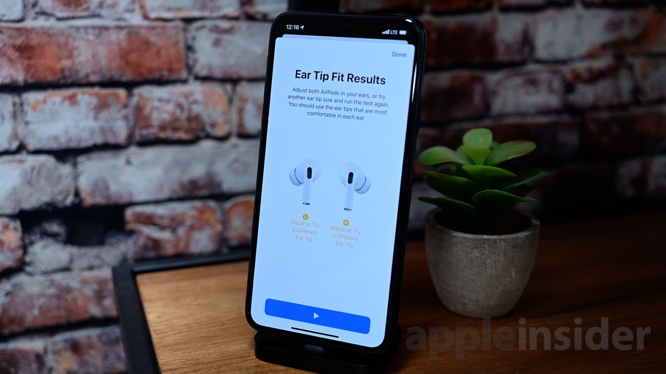 AirPods Pro fit test results