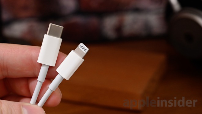 Lightning to USB-C cable is included