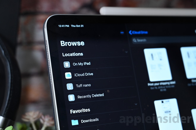 CalDigit Tuff Nano in iPad Pro Files app