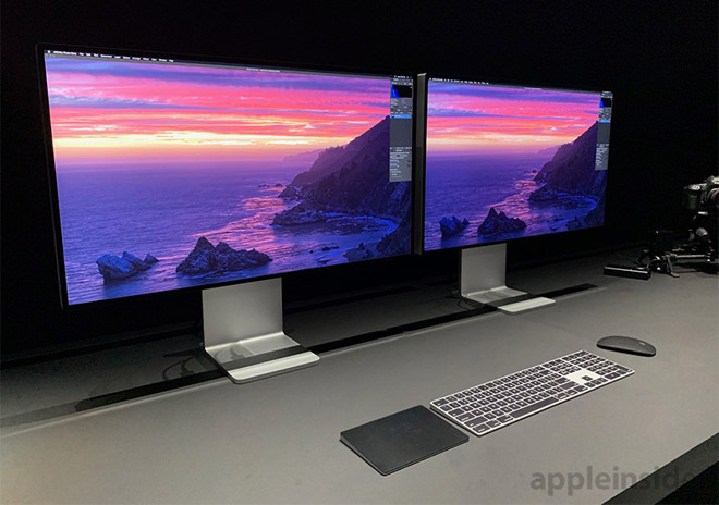 An image from the launch of the Mac Pro and Pro Display XDR, which includes the new accessories nearby.