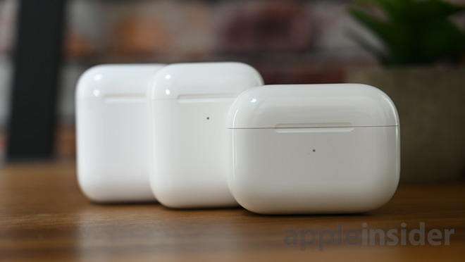 L-R: AirPods, AirPods 2, AirPods Pro