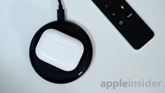 AirPods Pro on wireless charging pad