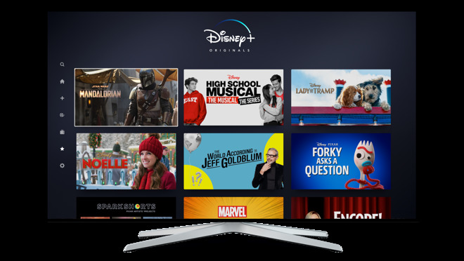 Disney Plus' interface (photo courtesy of Disney)