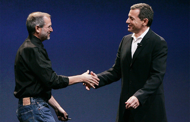 Steve Jobs and Robert Iger