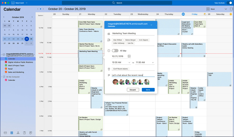 microsoft outlook mac add calendar