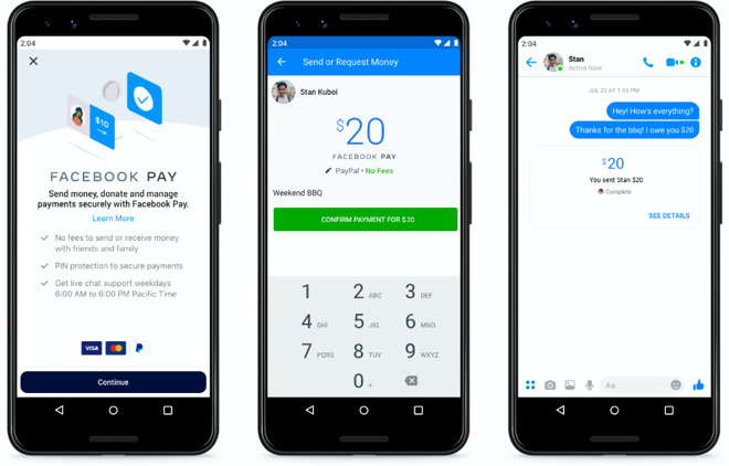 How Facebook Pay works in Messenger