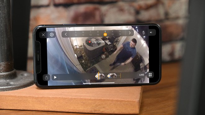 The HomeKit Secure Video interface in the Home app