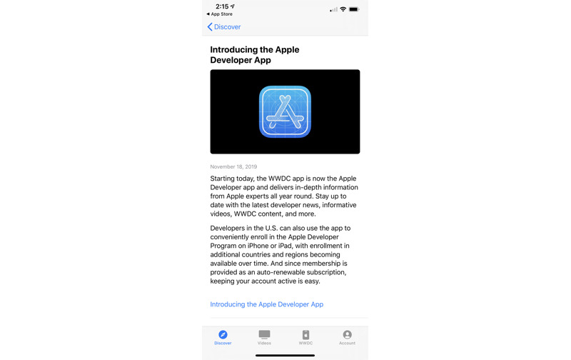 photo of Apple introduces 'Apple Developer' app with year-round news, information and more image