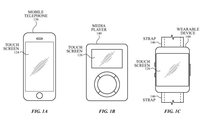 Detail from an Apple patent regarding using wearables to control audio