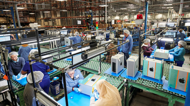 Apple's Mac Pro production line in Austin, Texas