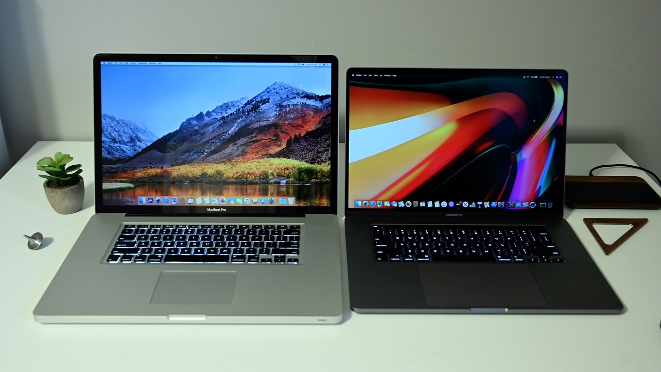 Comparing Apple's 2019 16-inch MacBook Pro versus the 17-inch