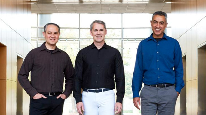 Nuvia co-founders, L-R: John Bruno, Gerard Williams III, and Manu Gulati