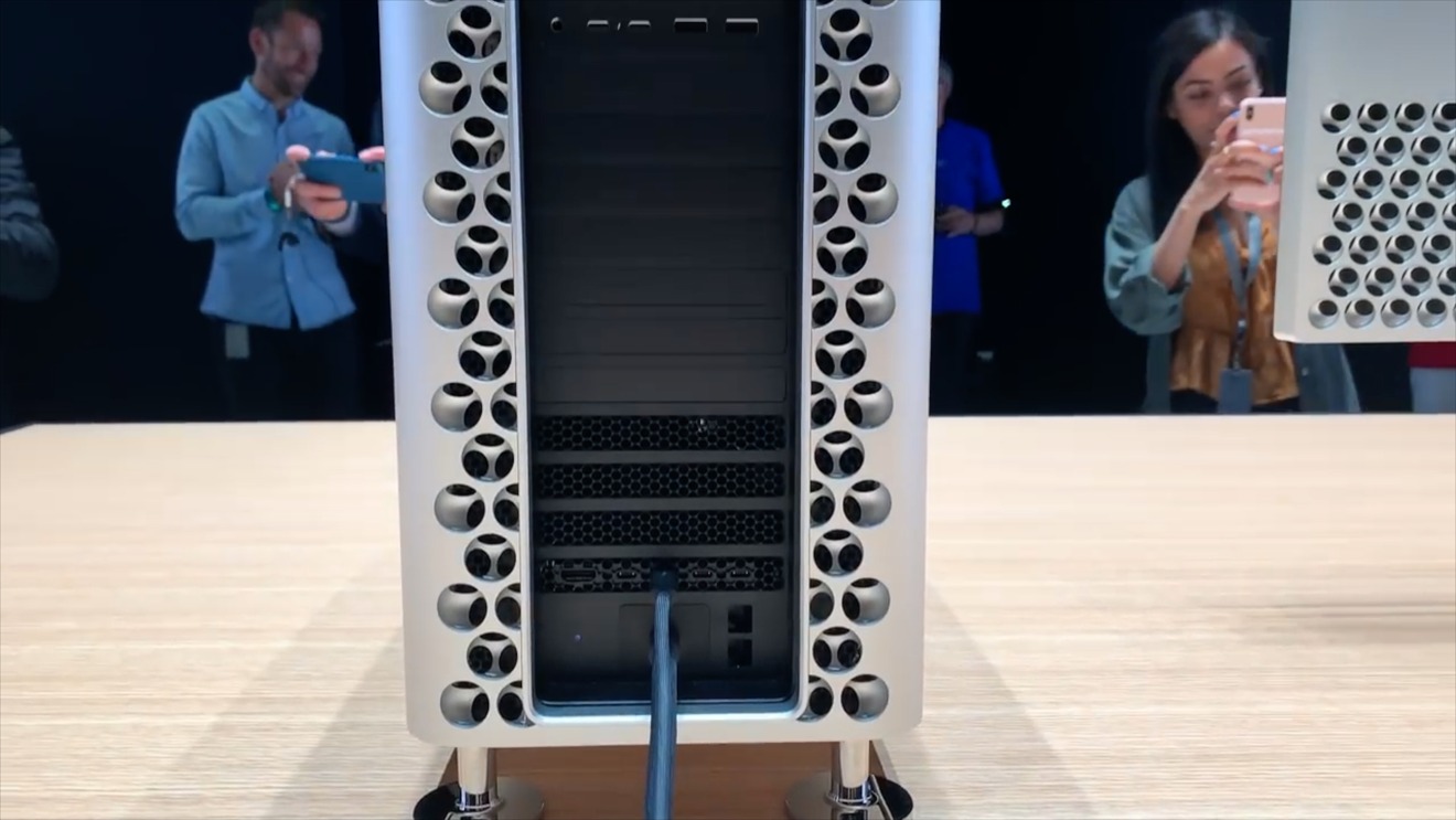 The back of the 2019 Mac Pro