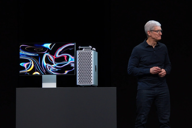 Tim Cook looking like he's wondering if anyone will buy the new Mac Pro. They will.