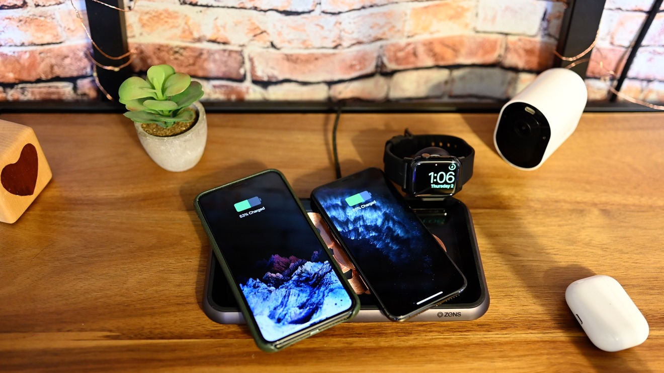 Zens LIberty is large enough to charge two phones and an Apple Watch
