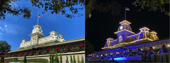 Disney World's train station shot in the day and night by AppleInsider