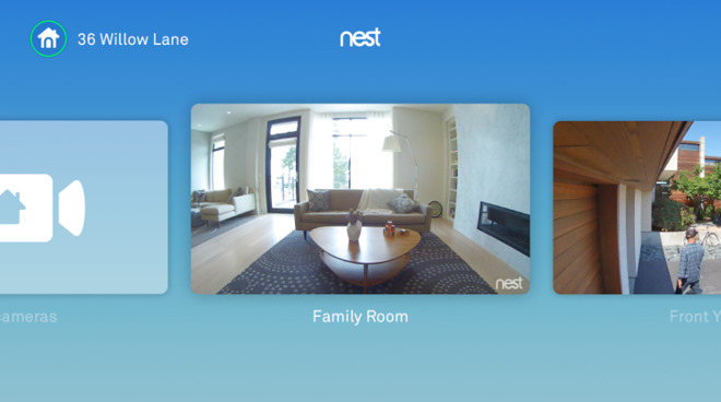 The Nest app on Apple TV