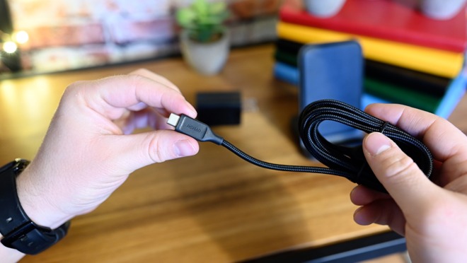 Nomad's braided nylon USB-C to USB-A cable