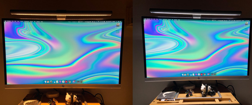 The BenQ ScreenBar allows for both warm and cool toned lighting.