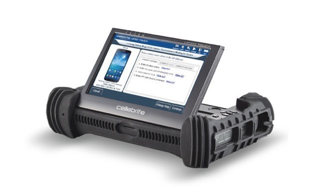 Cellebrite's Universal Forensic Extraction Device, a tool used to acquire data from connected smartphones