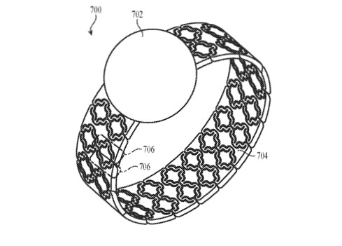 Detail from the patent regarding Watch bands that adjust their fit automatically