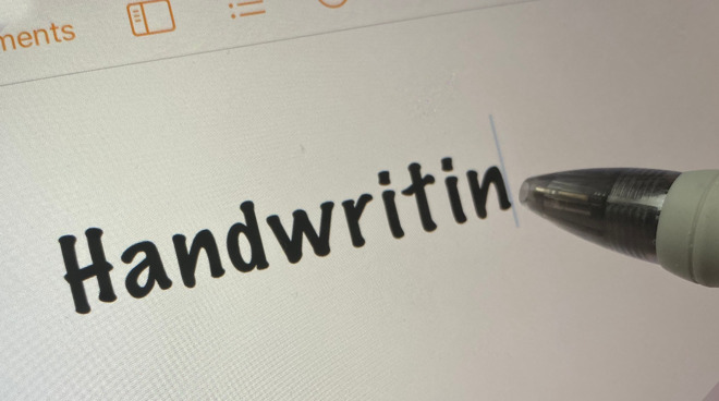 As well as recognizing handwriting, future devices could display text in the same way