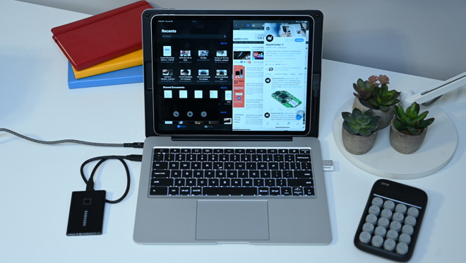Doqo SmartDock for iPad Pro combines a battery, case, keyboard, trackpad, and USB-C hub