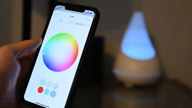 LED light control inside Vocolinc Flowerbud through HomeKit