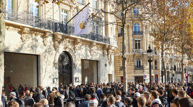 Apple's Champs-Elysees store in Paris, the city where this week's OECD talks have been held