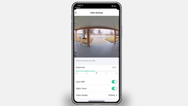 arlo doorbell settings