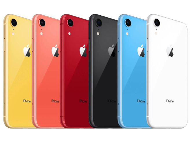 Apple's iPhone XR lineup from 2018